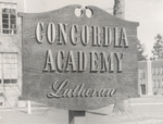 Concordia Academy Entrance Sign by Concordia University - Portland