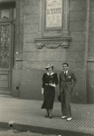 Couple in front of theater