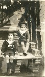 Two children on bench