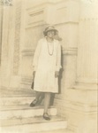 Woman on steps