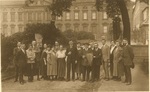 Group of people in front of building